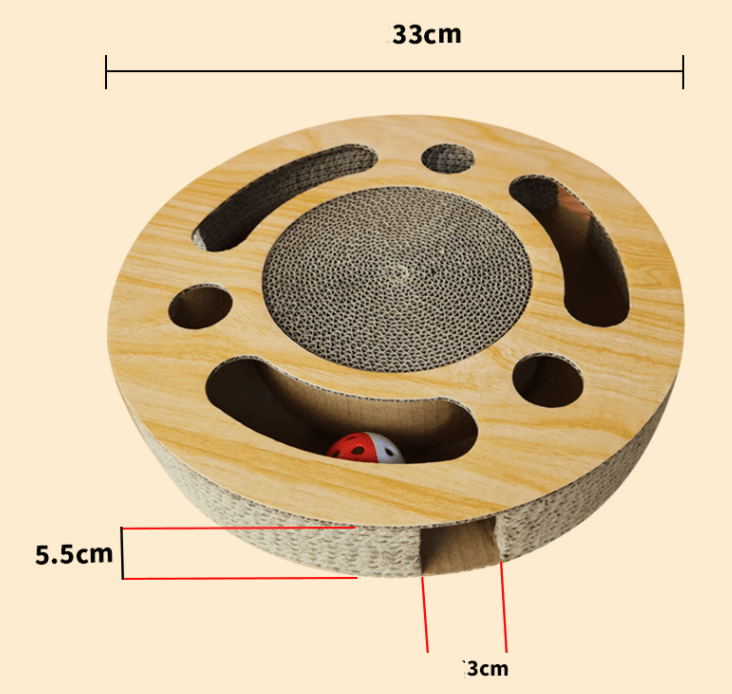 Dream Cat Corrugated Paper Cat Scratcher Ball Toy-4