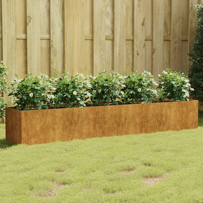 vidaXL Garden Wall Planter 19.7"x6.3"x3.9" Corten Steel-9